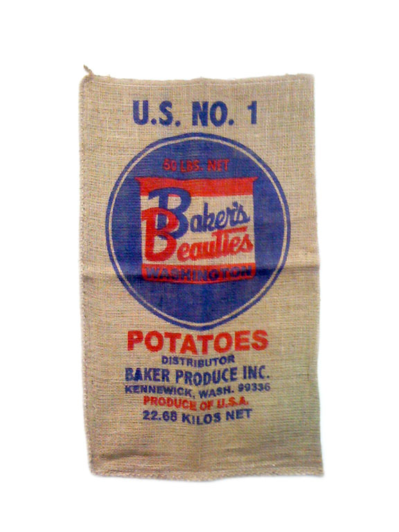 Printed burlap bag for agricultural product