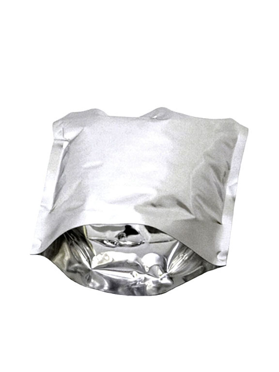 Metallized, stand-up pouch stock packaging